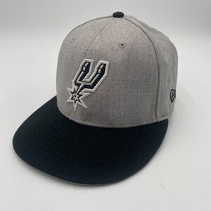 San Antonio Spurs Hat New Era 9fifty‎ SnapBack Gray Black trucker Flat Bill